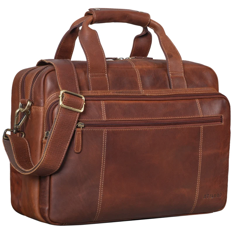 "Experience" XL Aktentasche Leder Herren Große 15,6 Zoll Laptoptasche