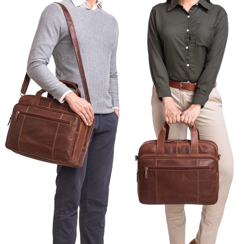 "Experience" XL Aktentasche Leder Herren Große 15,6 Zoll Laptoptasche