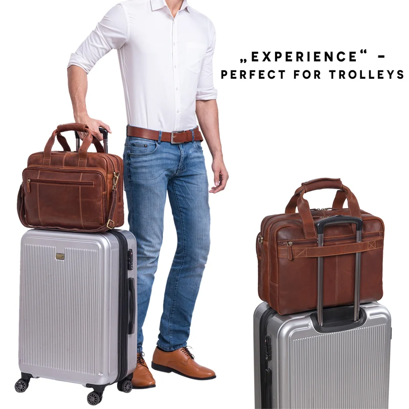 "Experience" XL Aktentasche Leder Herren Große 15,6 Zoll Laptoptasche