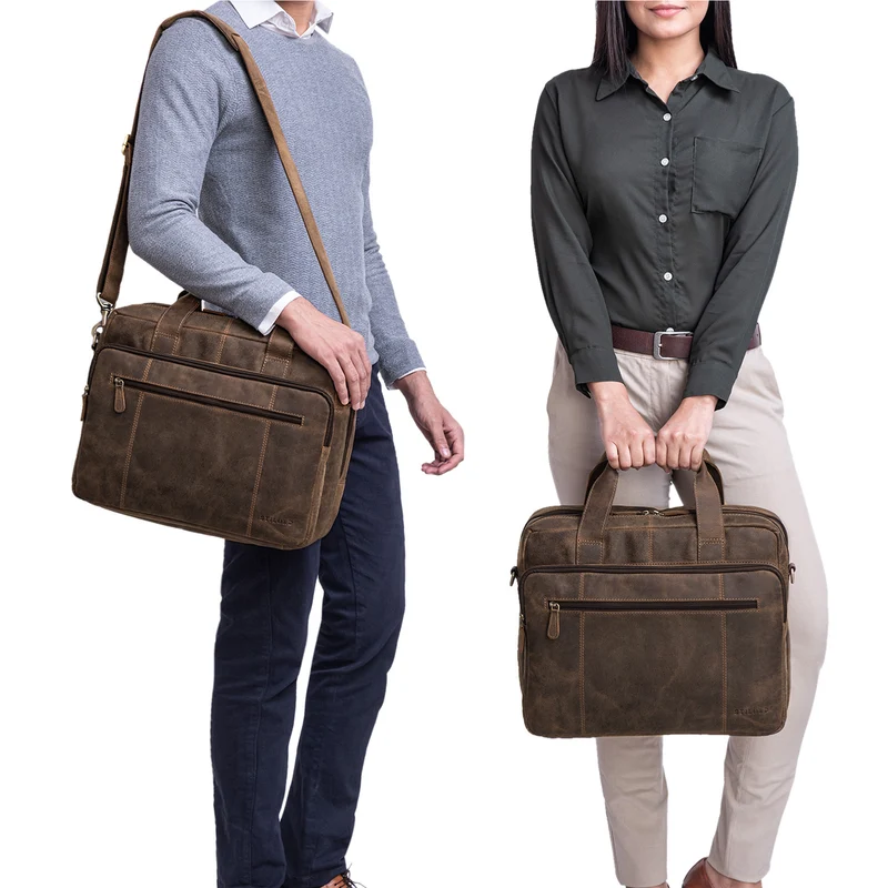 "Experience" XL Aktentasche Leder Herren Große 15,6 Zoll Laptoptasche