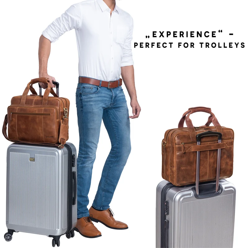 "Experience" XL Aktentasche Leder Herren Große 15,6 Zoll Laptoptasche