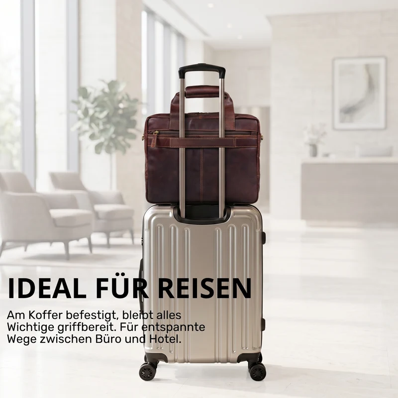 "Experience" XL Aktentasche Leder Herren Große 15,6 Zoll Laptoptasche