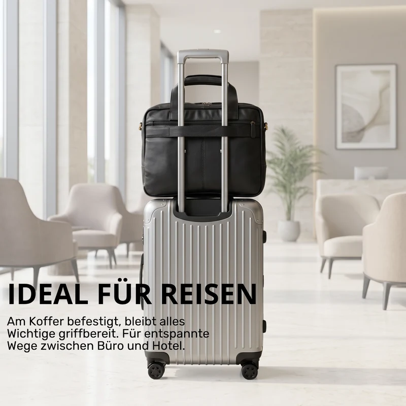 "Experience" XL Aktentasche Leder Herren Große 15,6 Zoll Laptoptasche