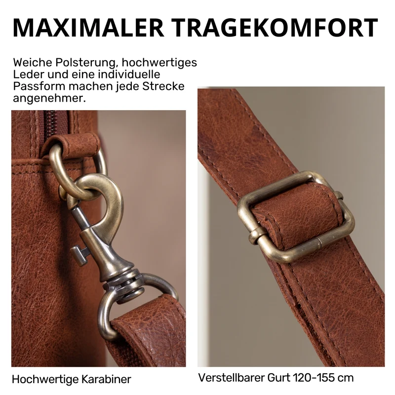 "Experience" XL Aktentasche Leder Herren Große 15,6 Zoll Laptoptasche