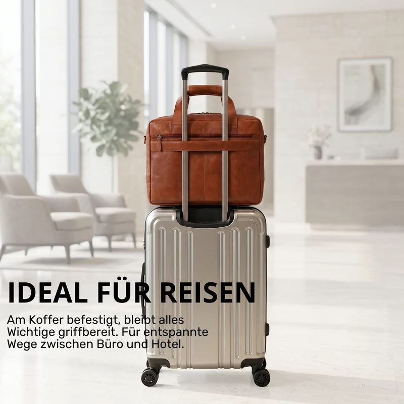 "Experience" XL Aktentasche Leder Herren Große 15,6 Zoll Laptoptasche