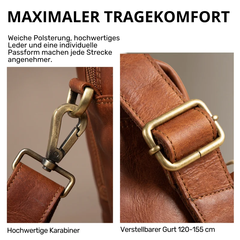 "Experience" XL Aktentasche Leder Herren Große 15,6 Zoll Laptoptasche