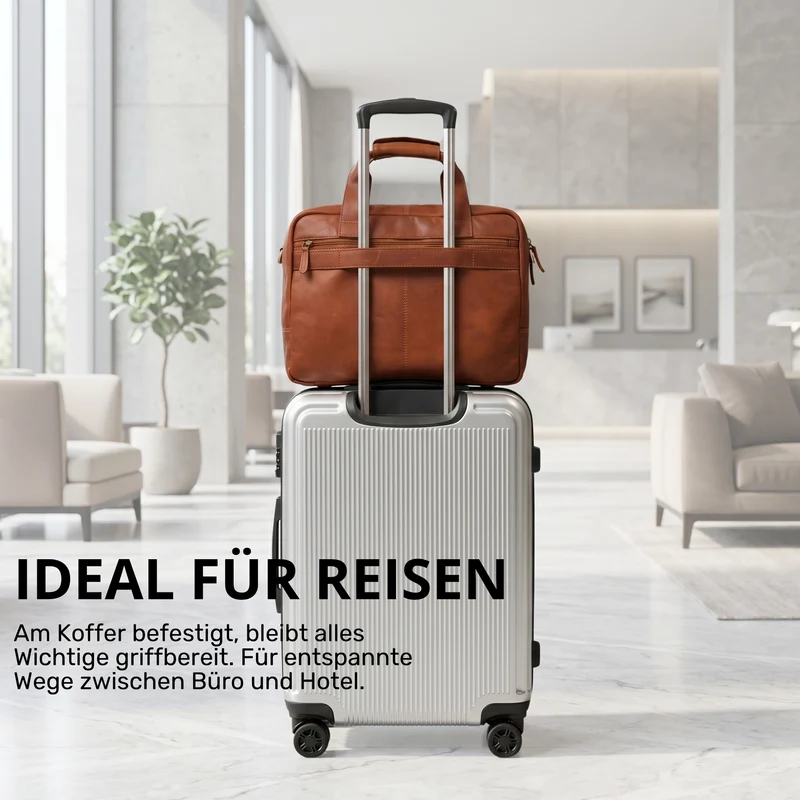 "Experience" XL Aktentasche Leder Herren Große 15,6 Zoll Laptoptasche