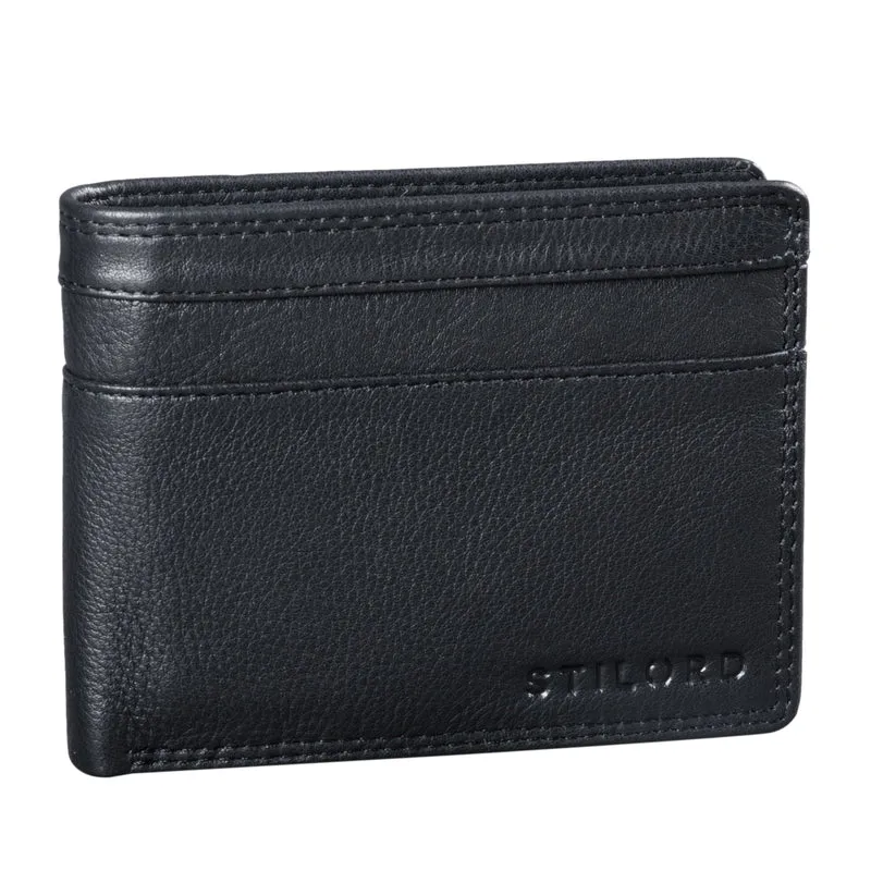 "Cooper" RFID Leder Brieftasche Herren in Schwarzer Geschenkbox