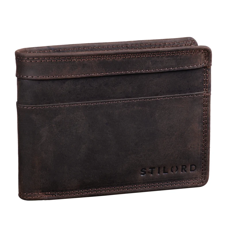 "Cooper" RFID Leder Brieftasche Herren in Schwarzer Geschenkbox