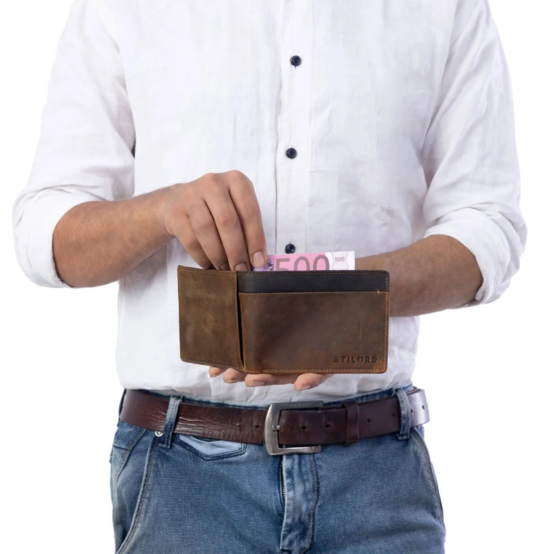 "Sterling" RFID Geldbeutel Herren Leder Portemonnaie NFC-Schutz