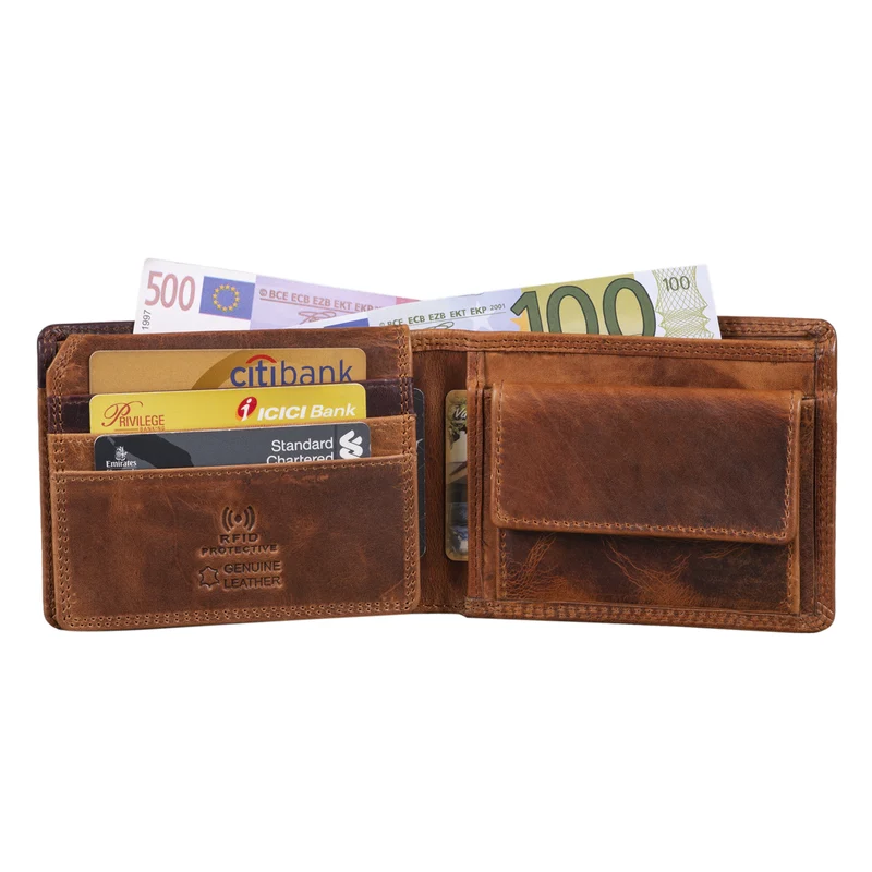 "Sterling" RFID Geldbeutel Herren Leder Portemonnaie NFC-Schutz