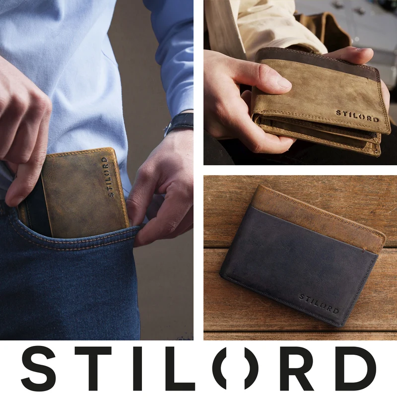 "Sterling" RFID Geldbeutel Herren Leder Portemonnaie NFC-Schutz
