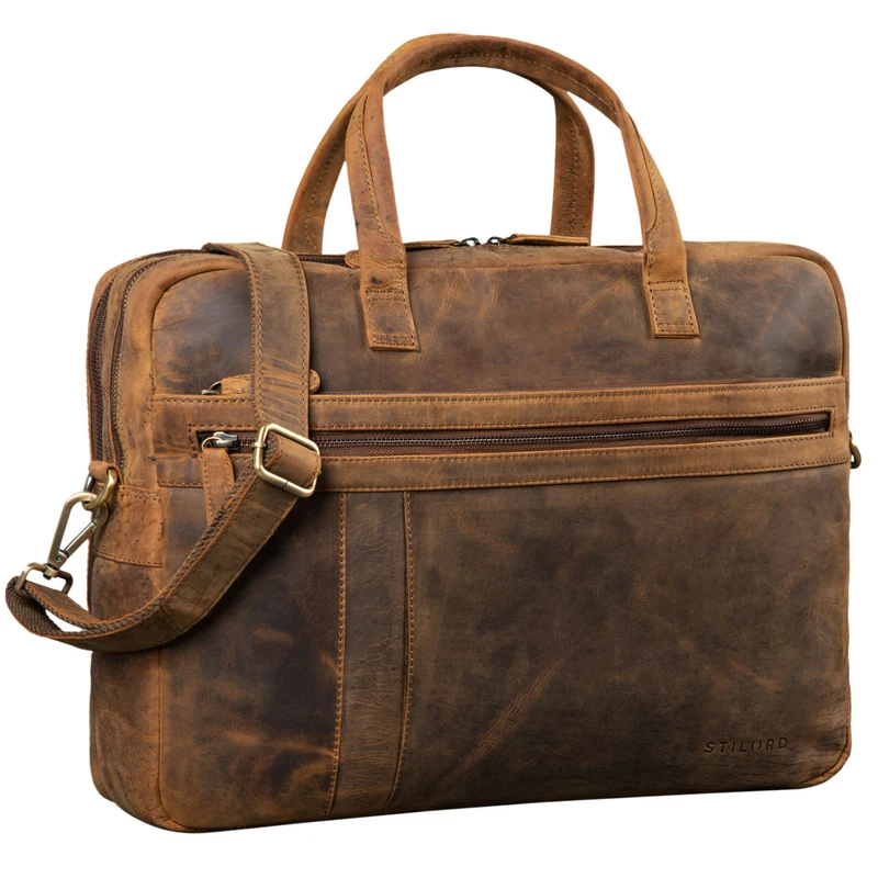 "Conrad" Businesstasche Aktentasche mit Laptop-Fach 15,6 Zoll Leder