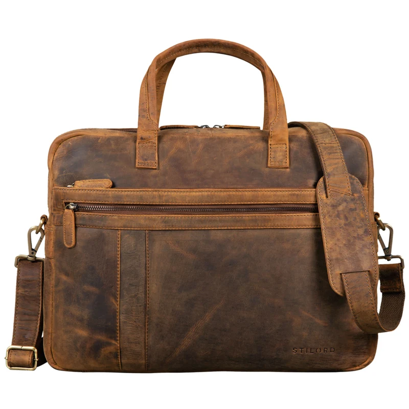 "Conrad" Businesstasche Aktentasche mit Laptop-Fach 15,6 Zoll Leder