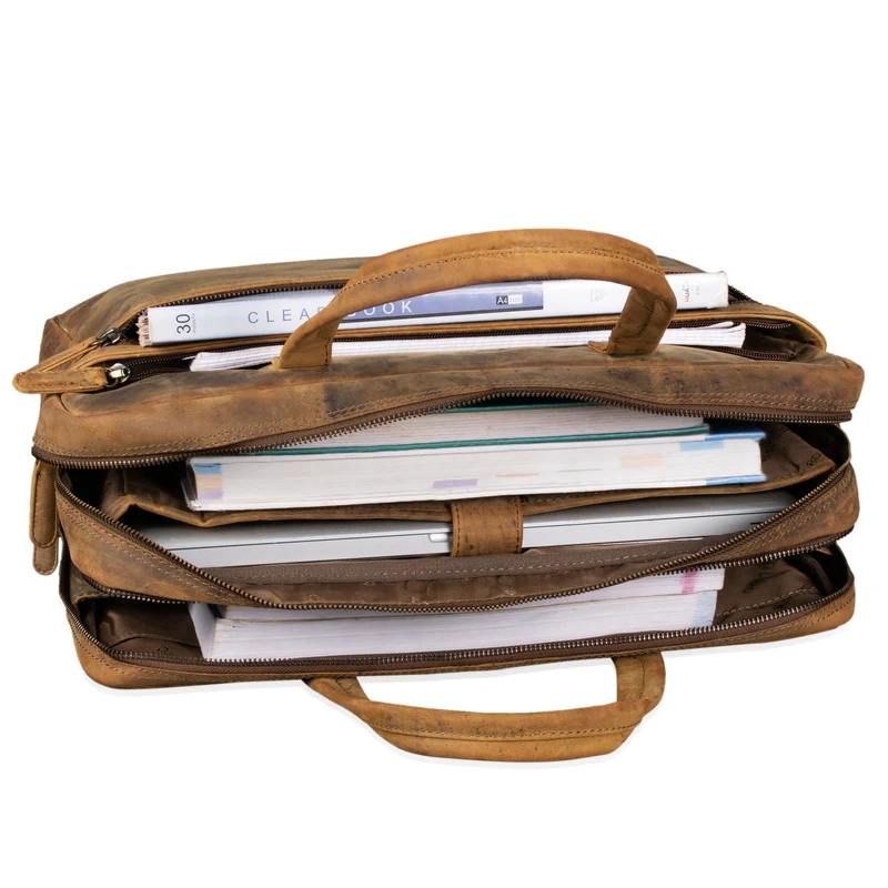 "Conrad" Businesstasche Aktentasche mit Laptop-Fach 15,6 Zoll Leder