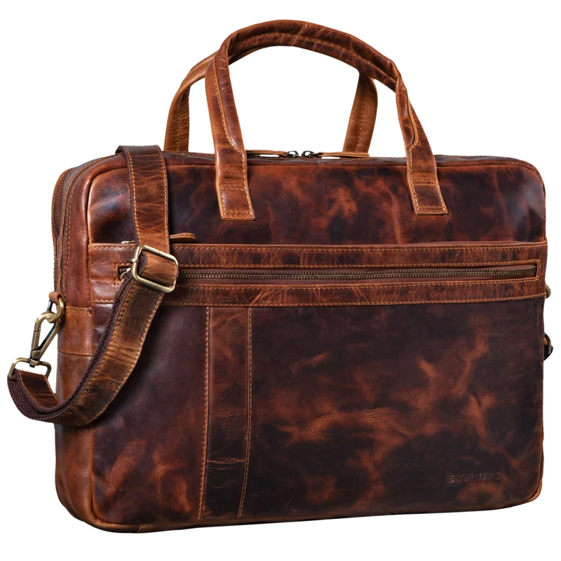 "Conrad" Businesstasche Aktentasche mit Laptop-Fach 15,6 Zoll Leder