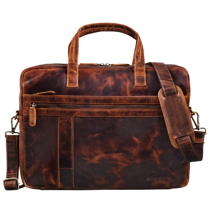 "Conrad" Businesstasche Aktentasche mit Laptop-Fach 15,6 Zoll Leder