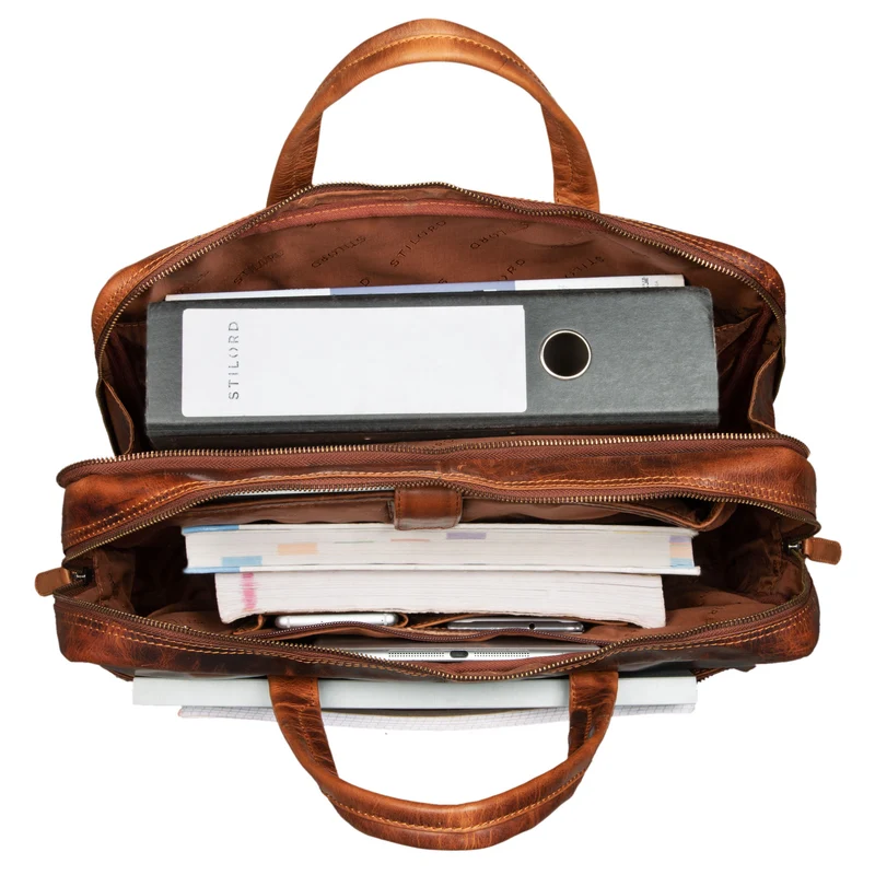 "Conrad" Businesstasche Aktentasche mit Laptop-Fach 15,6 Zoll Leder