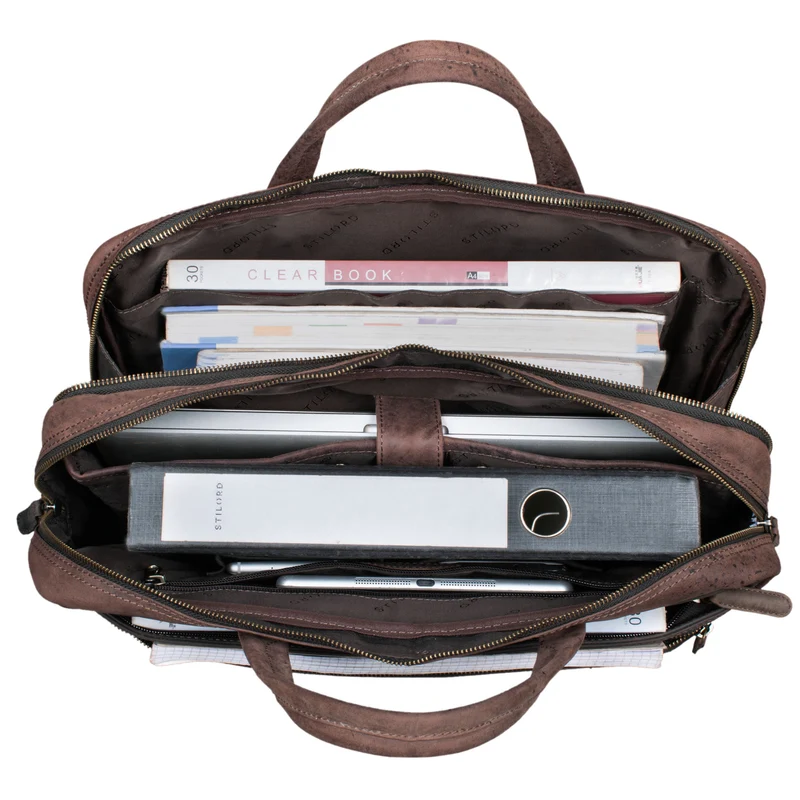 "Conrad" Businesstasche Aktentasche mit Laptop-Fach 15,6 Zoll Leder