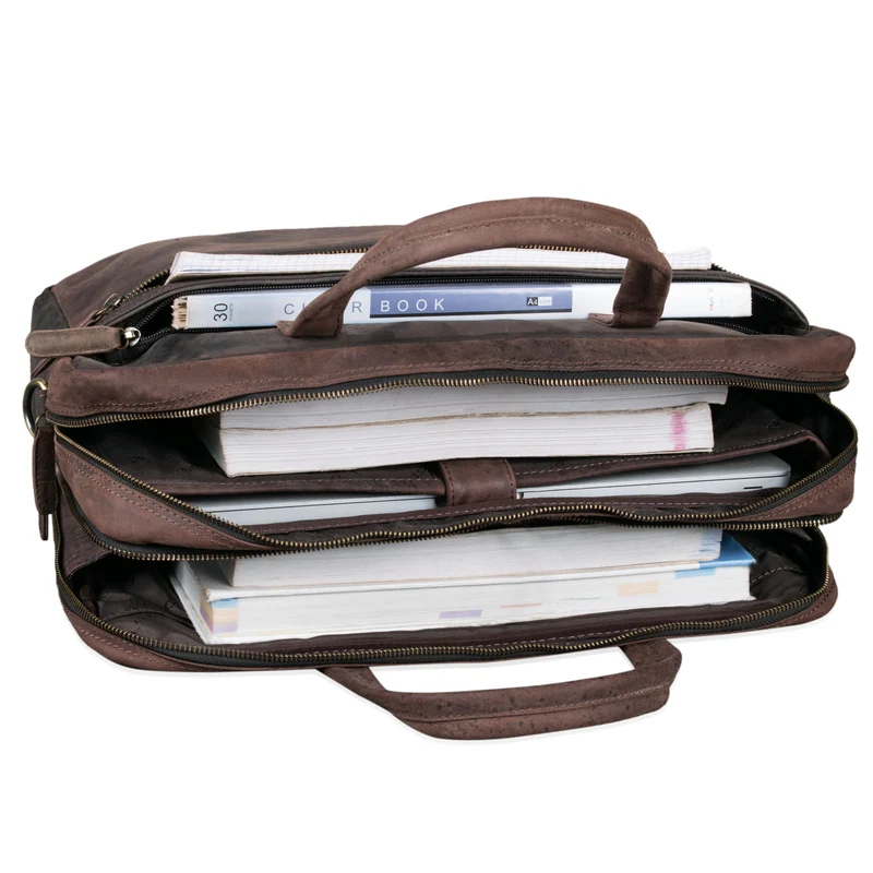 "Conrad" Businesstasche Aktentasche mit Laptop-Fach 15,6 Zoll Leder
