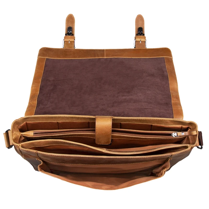 "Alfred" Vintage Aktentasche Leder 17 Zoll