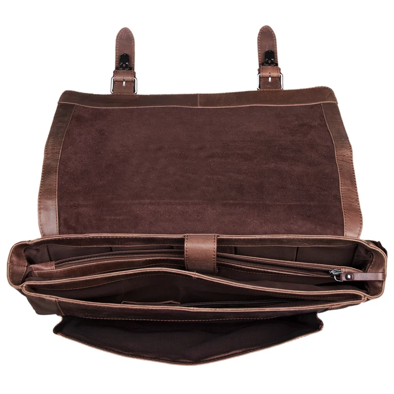 "Alfred" Vintage Aktentasche Leder 17 Zoll