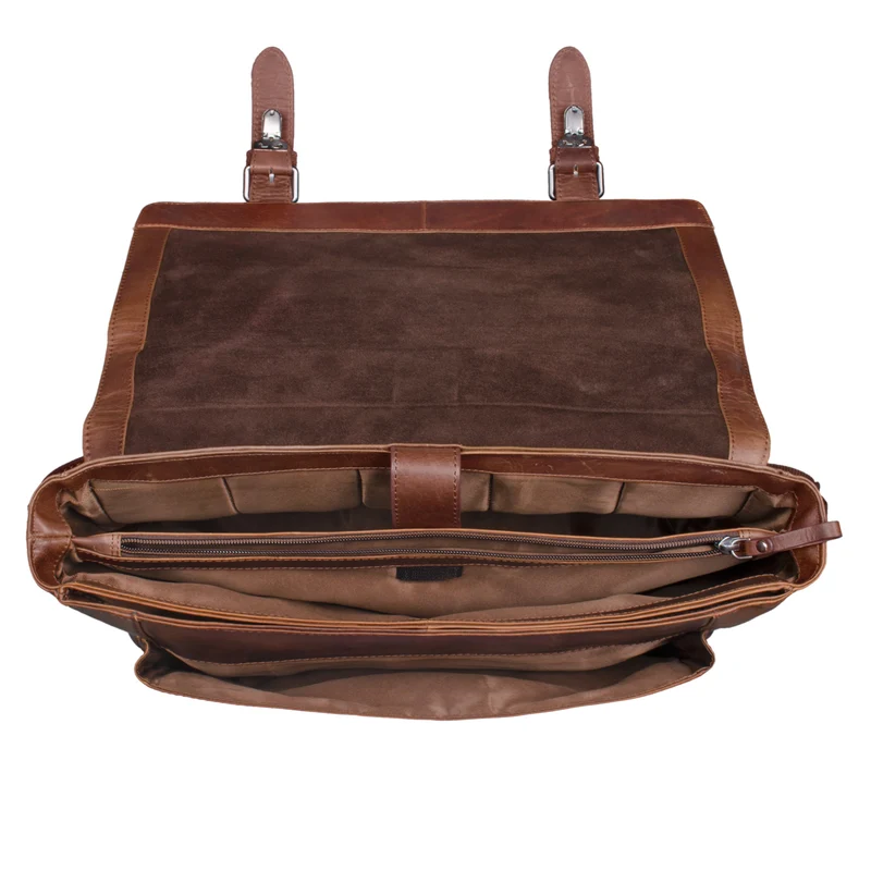 "Alfred" Vintage Aktentasche Leder 17 Zoll
