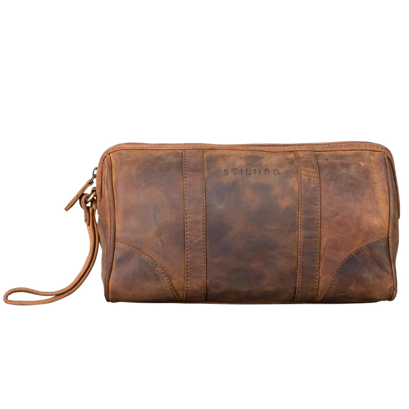 "Charles" Kulturtasche Leder Groß
