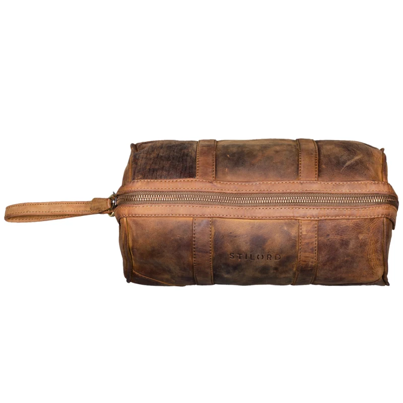 "Charles" Kulturtasche Leder Groß