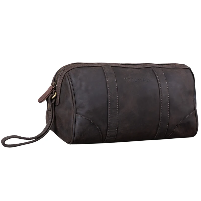 "Charles" Kulturtasche Leder Groß