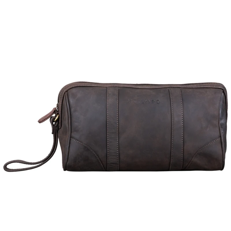 "Charles" Kulturtasche Leder Groß