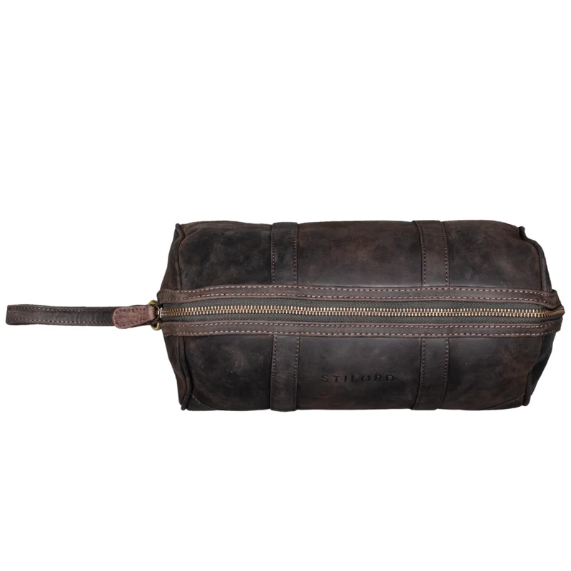 "Charles" Kulturtasche Leder Groß