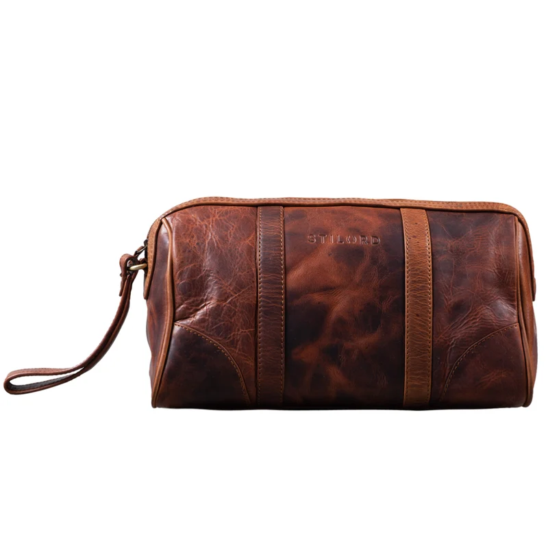 "Charles" Kulturtasche Leder Groß