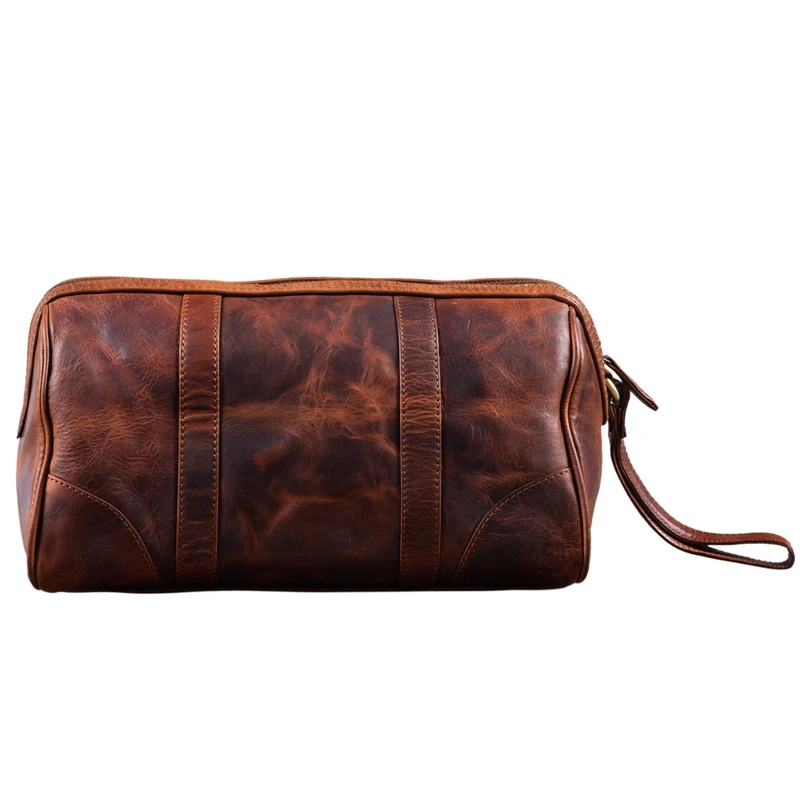 "Charles" Kulturtasche Leder Groß