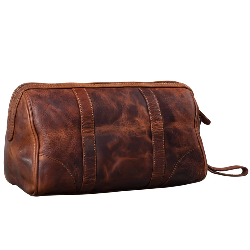 "Charles" Kulturtasche Leder Groß