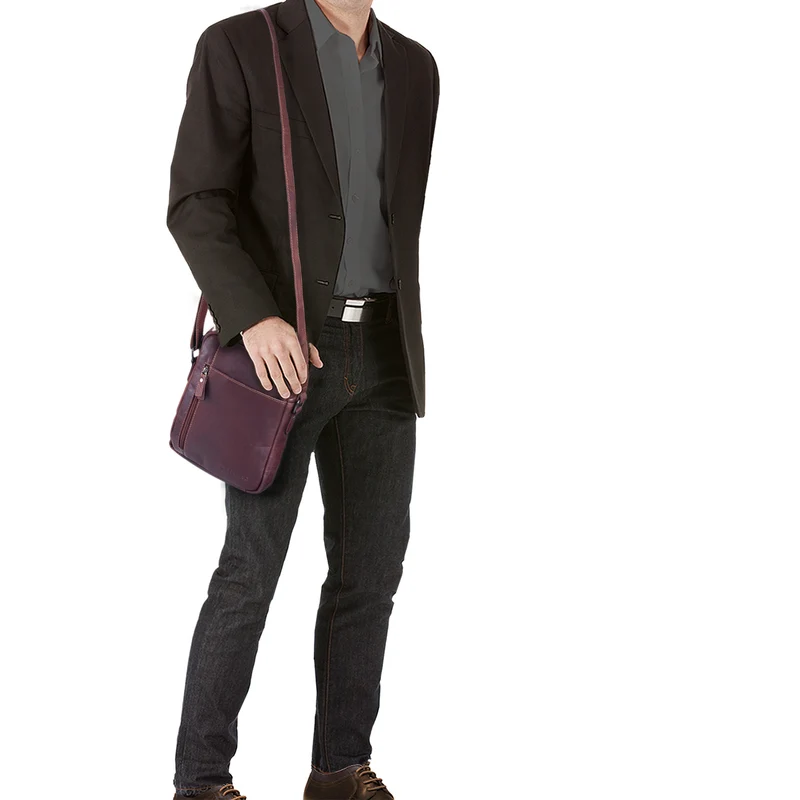 "Quentin" kleine Ledertasche Herren