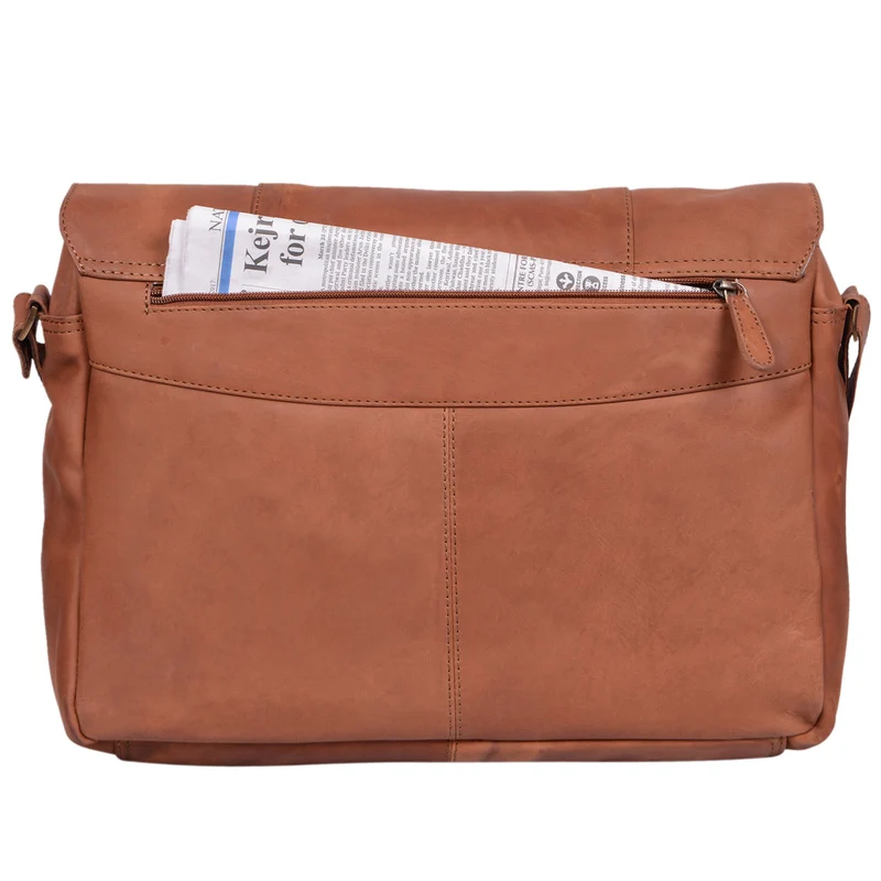 "Erik" Vintage Schultertasche Leder 15,6 Zoll Echtleder Umhängetasche