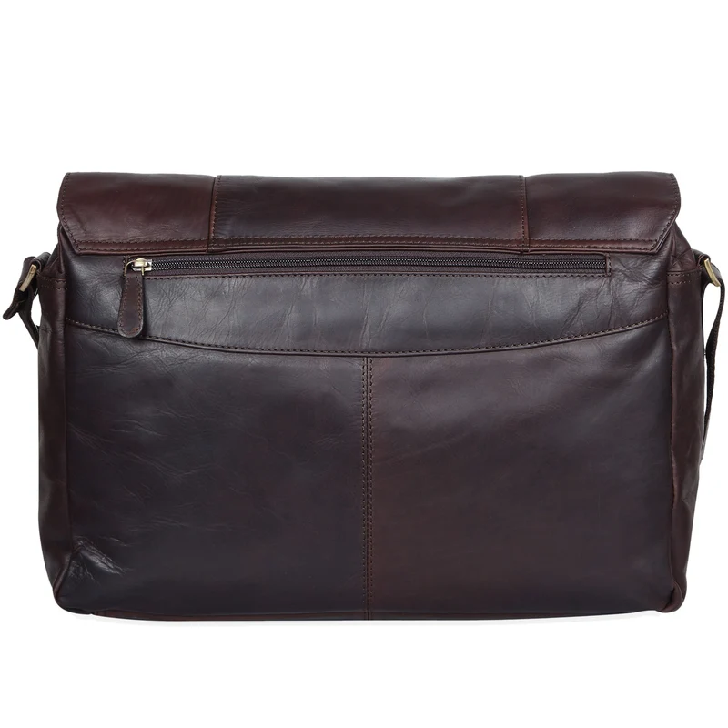 "Erik" Vintage Schultertasche Leder 15,6 Zoll Echtleder Umhängetasche
