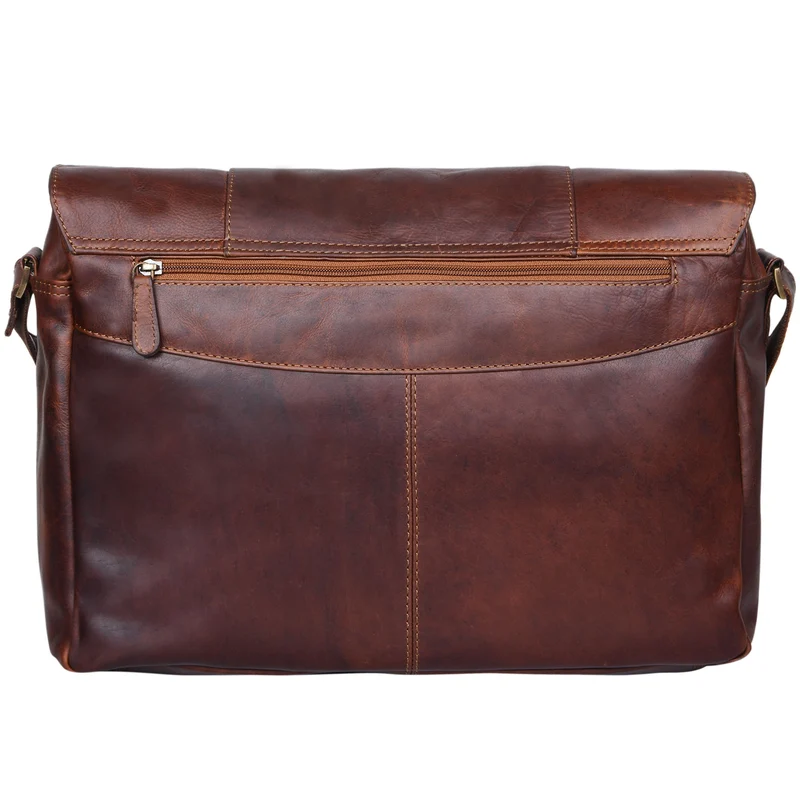 "Erik" Vintage Schultertasche Leder 15,6 Zoll Echtleder Umhängetasche