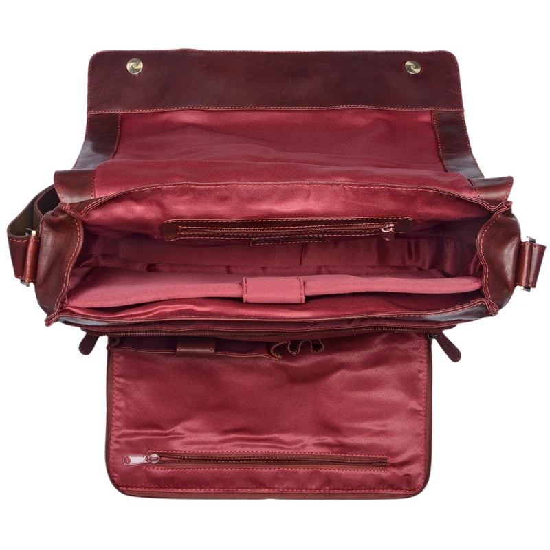 "Erik" Vintage Schultertasche Leder 15,6 Zoll Echtleder Umhängetasche