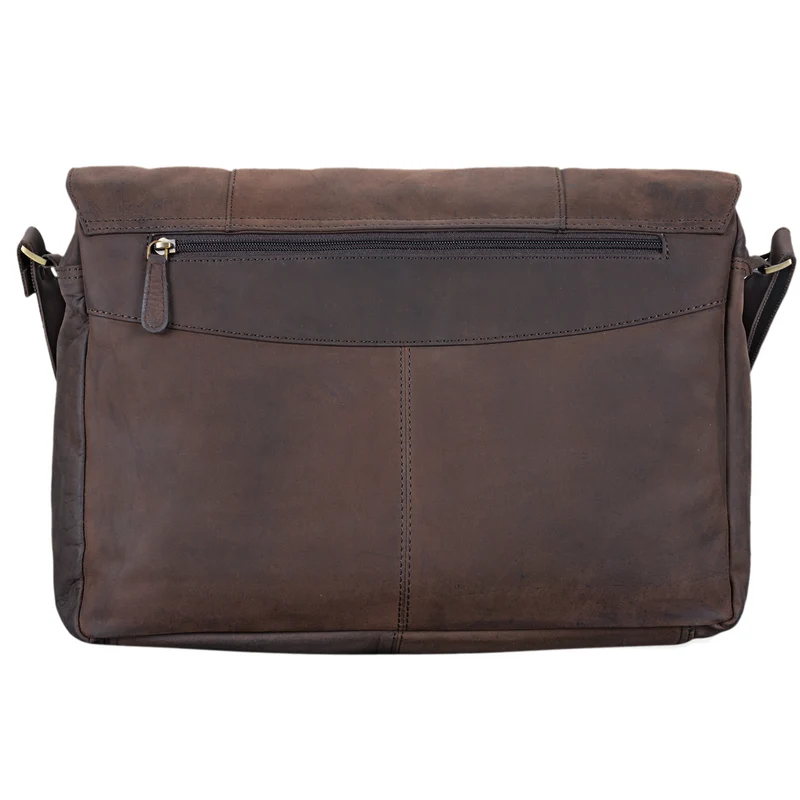 "Erik" Vintage Schultertasche Leder 15,6 Zoll Echtleder Umhängetasche