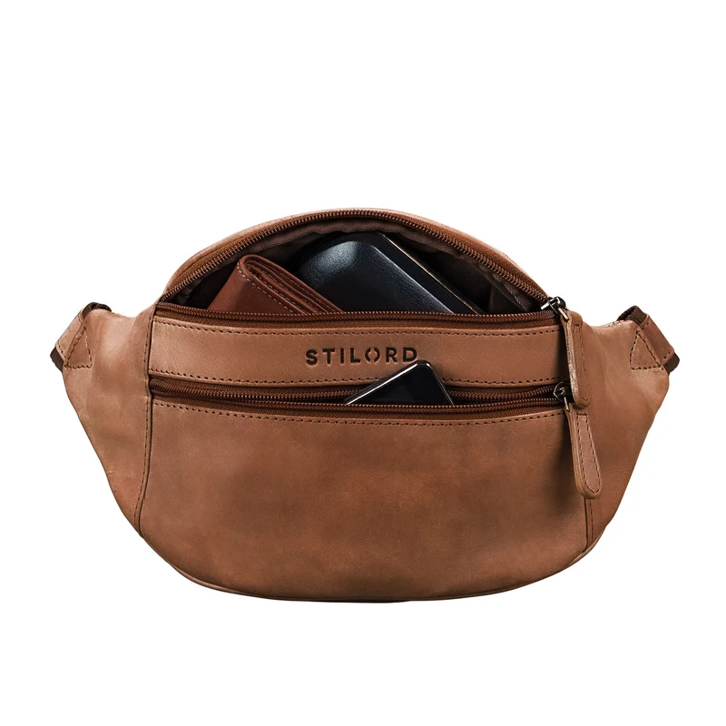 "Marian" Gürteltasche Leder Vintage