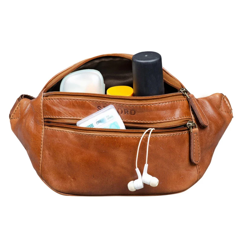 "Marian" Gürteltasche Leder Vintage