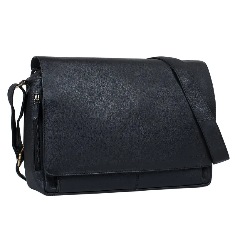 "Tom" Vintage Leder Umhängetasche mit 15 Zoll Laptopfach für Damen und Herren