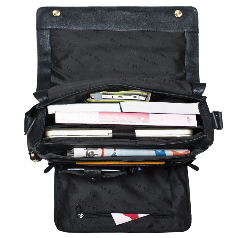 "Tom" Vintage Leder Umhängetasche mit 15 Zoll Laptopfach für Damen und Herren