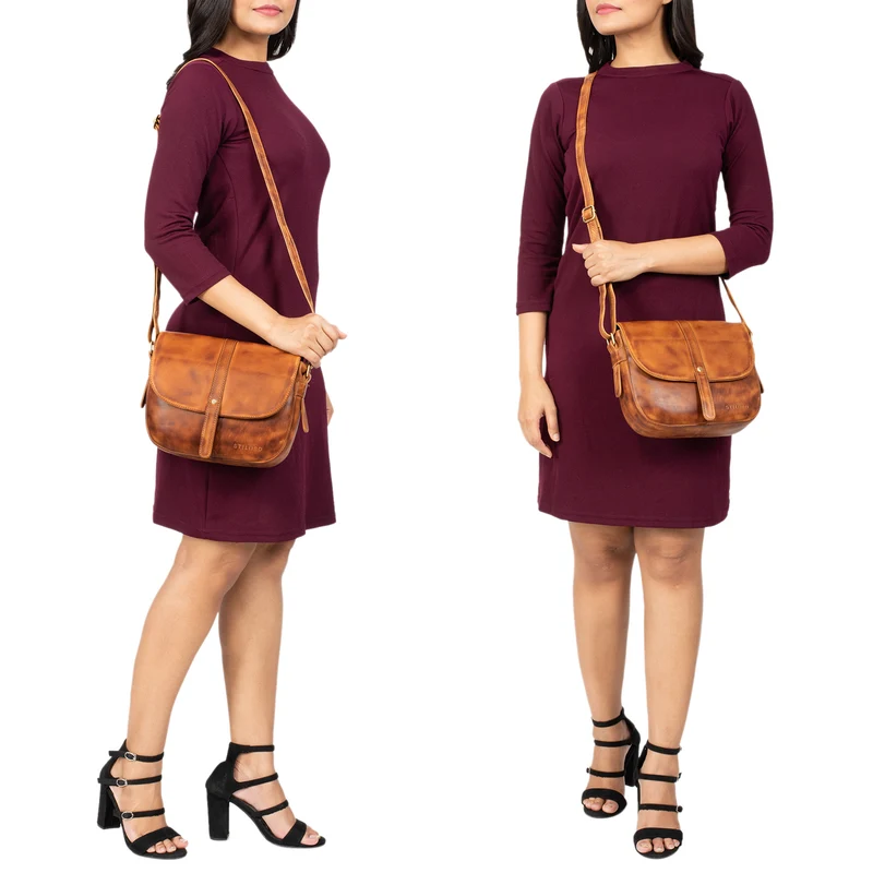 "Kira" Umhängetasche Frauen Leder Vintage Handtasche Abendtasche