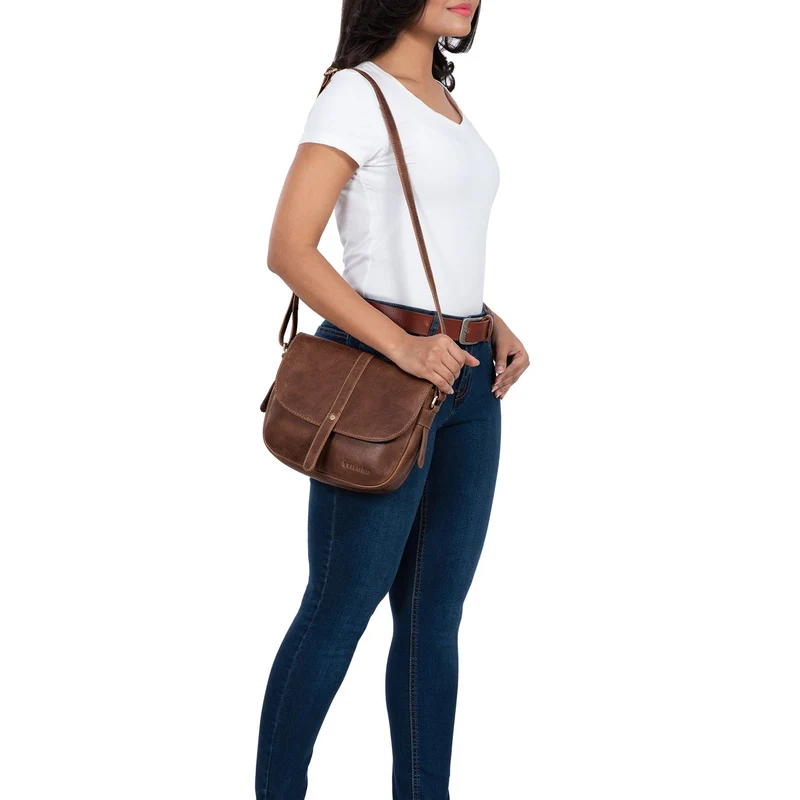 "Kira" Umhängetasche Frauen Leder Vintage Handtasche Abendtasche