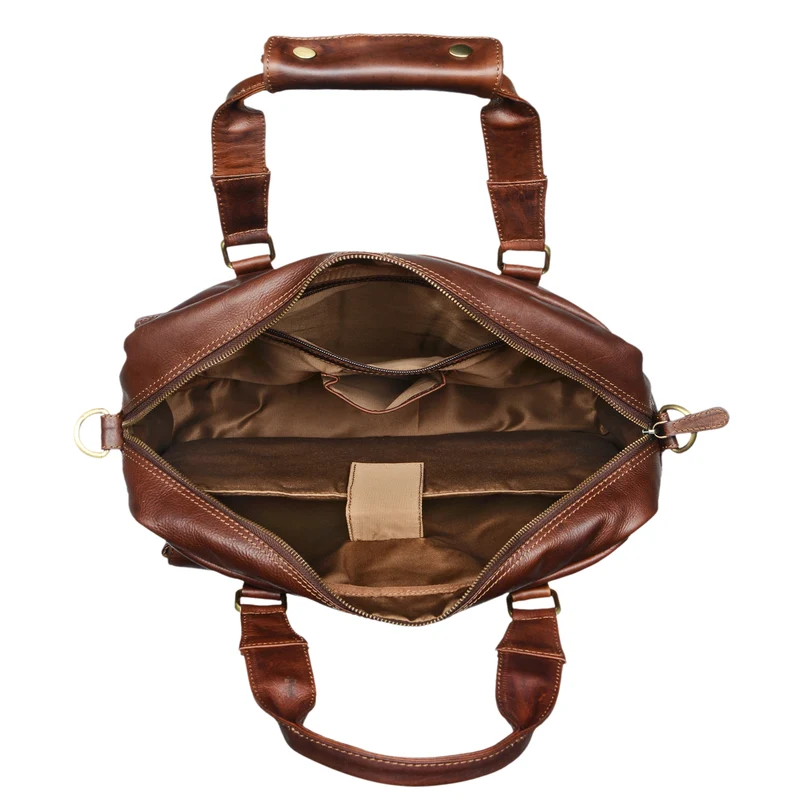 "Vitus" Ledertasche Männer Frauen braun