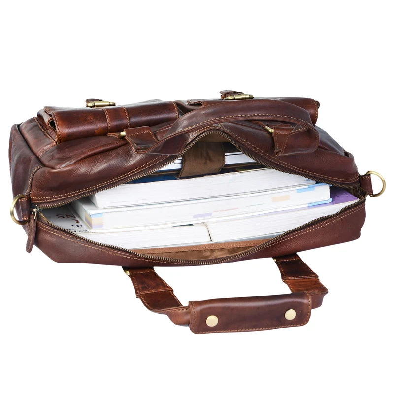 "Vitus" Ledertasche Männer Frauen braun