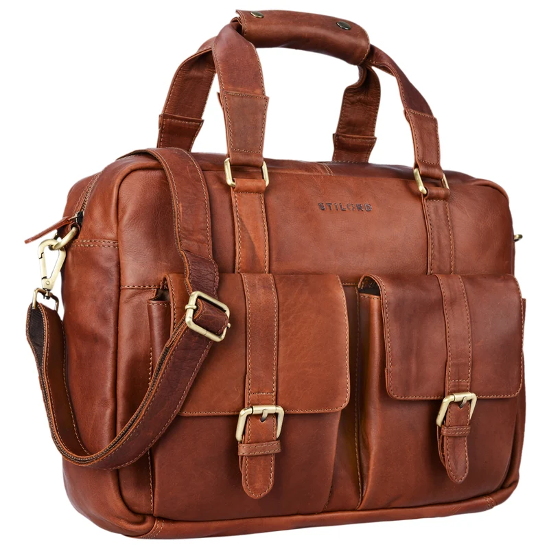 "Vitus" Ledertasche Männer Frauen braun